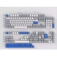 GMK Grey White Blue 104+69 SA Profile ABS Doubleshot Keycaps Set for Cherry MX Mechanical Gaming Keyboard